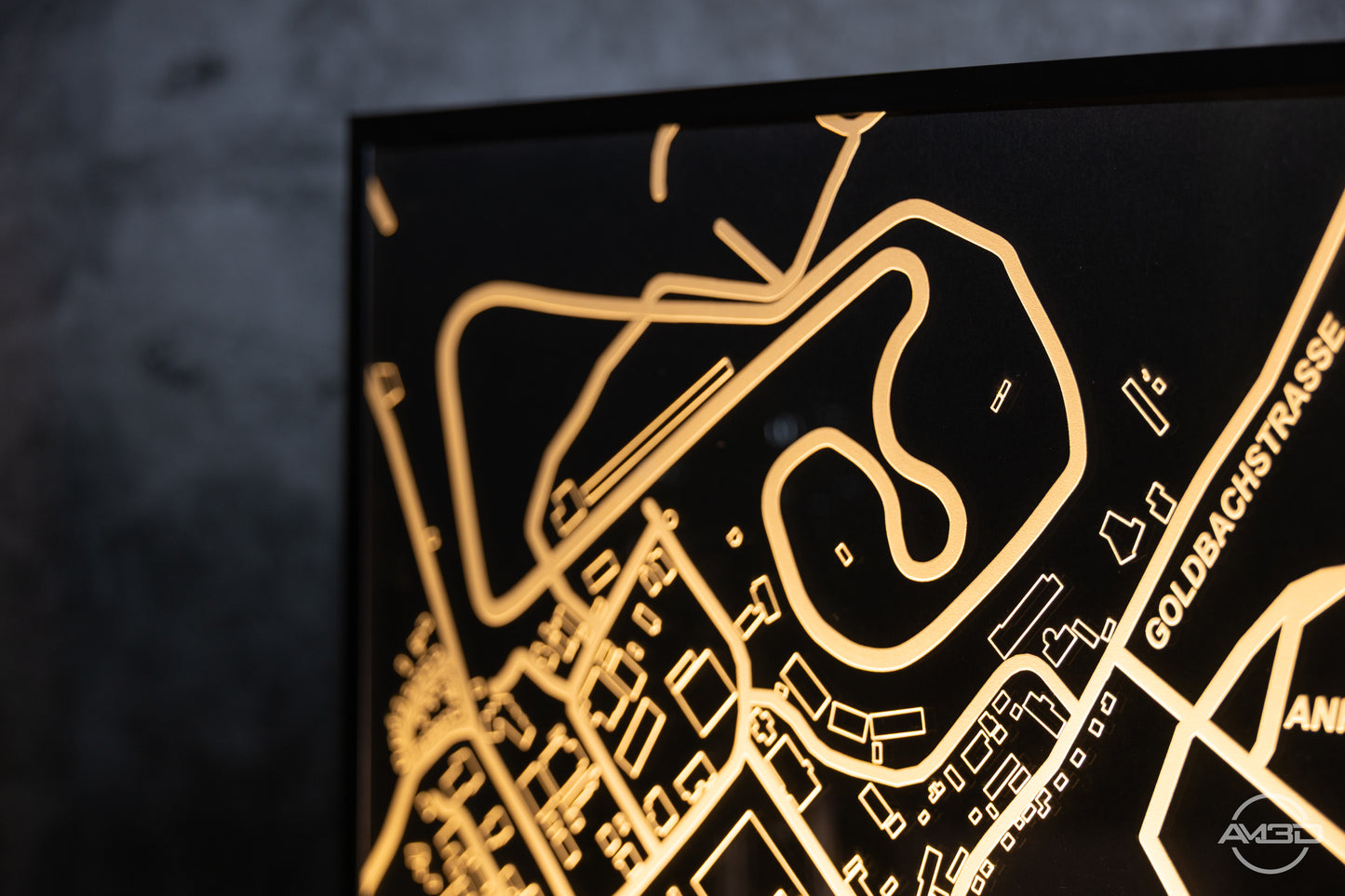 Sachsenring Karte als LED Bild
