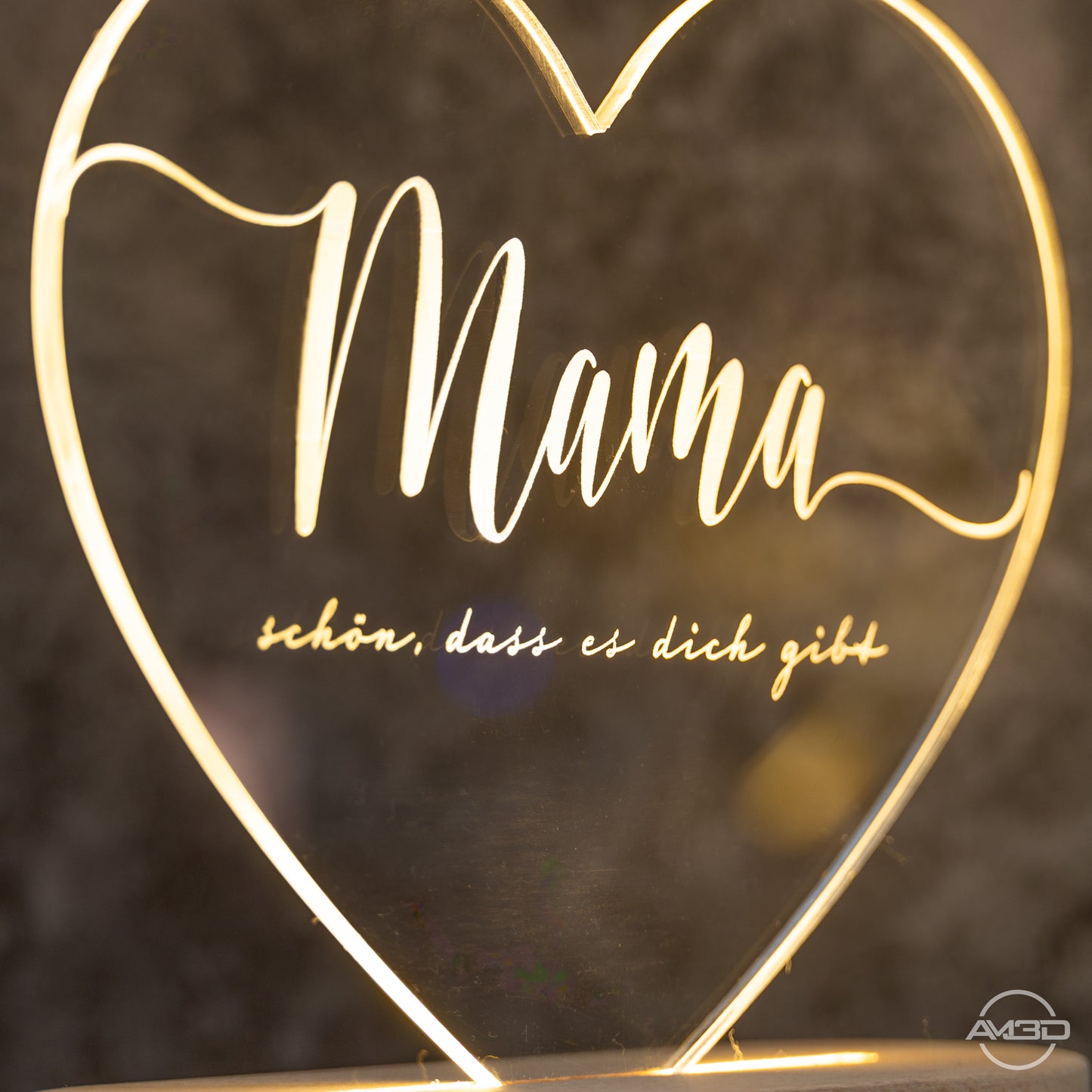 Herzlampe „Mama – schön, dass es dich gibt“