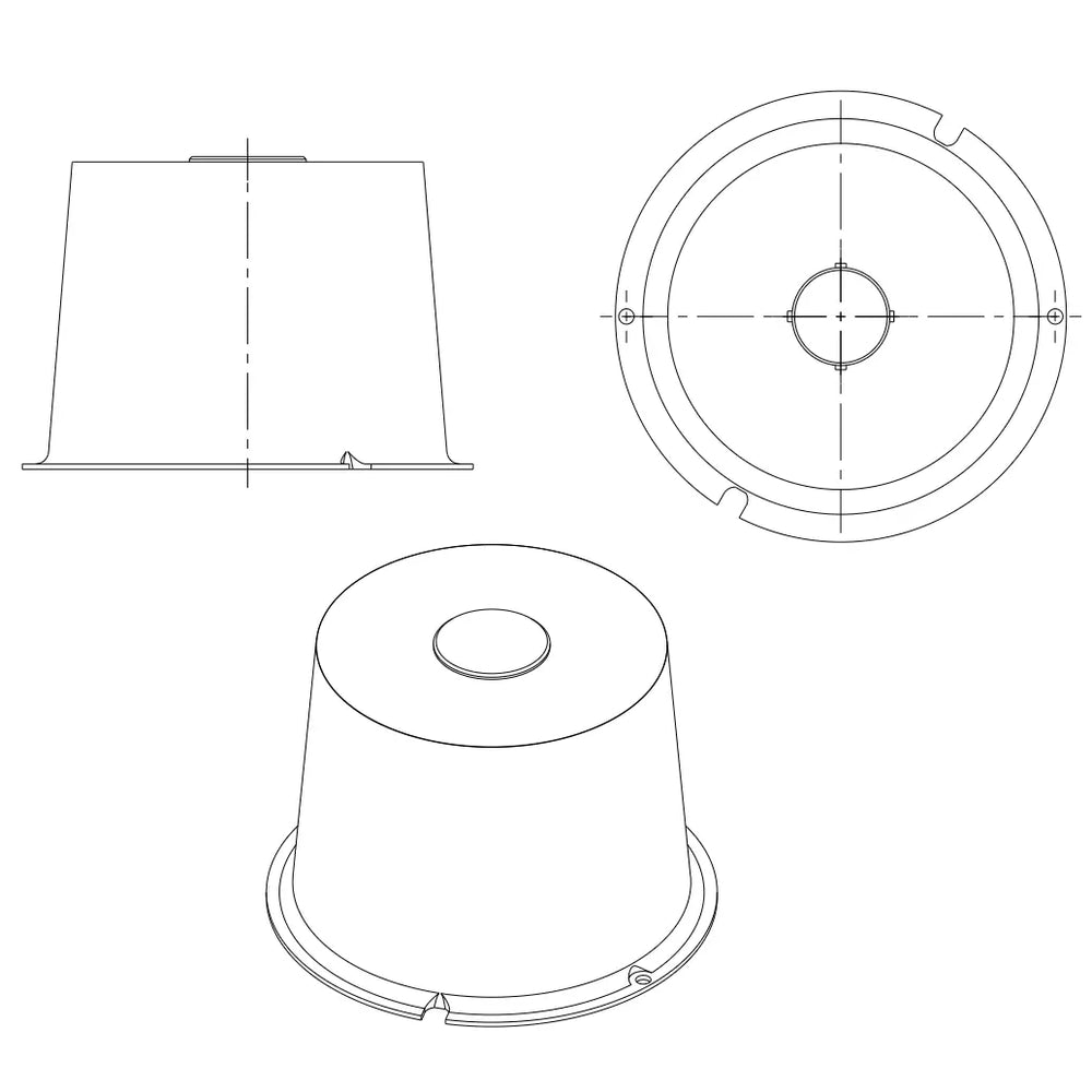 Technische Zeichnung der IMS-Abdeckung für Remeha Gas 210 ECO V1 und V2, passend für IMS S53567