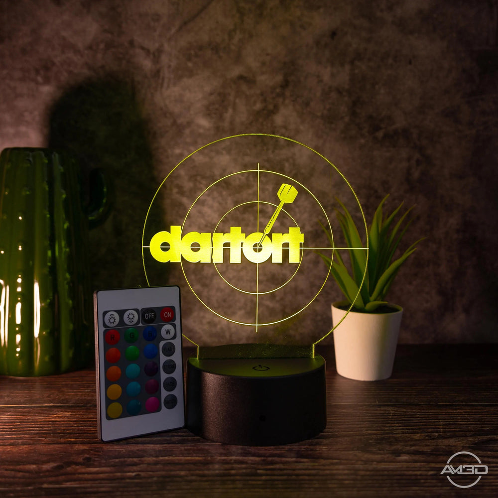LED Darts Lampe mit Fernbedienung – RGB Acryl Licht für Dart Fans - AM3D Shop