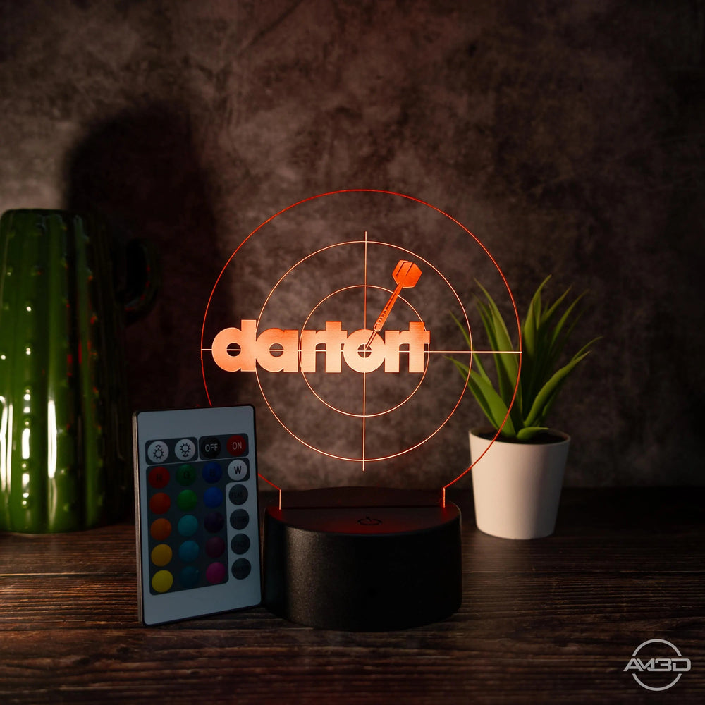 LED Darts Lampe mit Fernbedienung – RGB Acryl Licht für Dart Fans - AM3D Shop