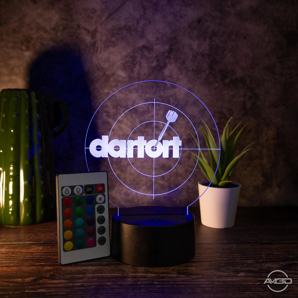 LED Darts Lampe mit Fernbedienung – RGB Acryl Licht für Dart Fans - AM3D Shop