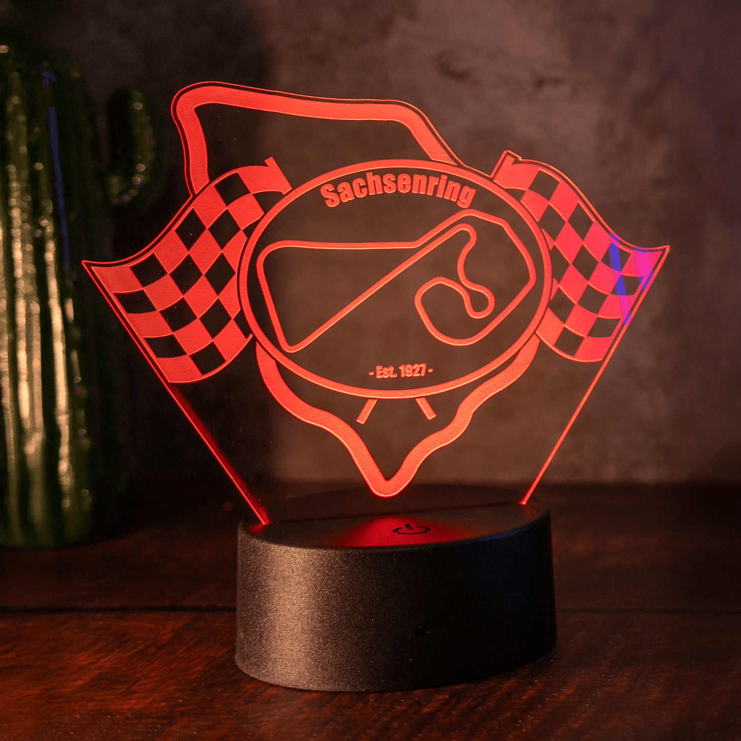 LED Lampe aus Acryl „Sachsenring“ - AM3D Shop