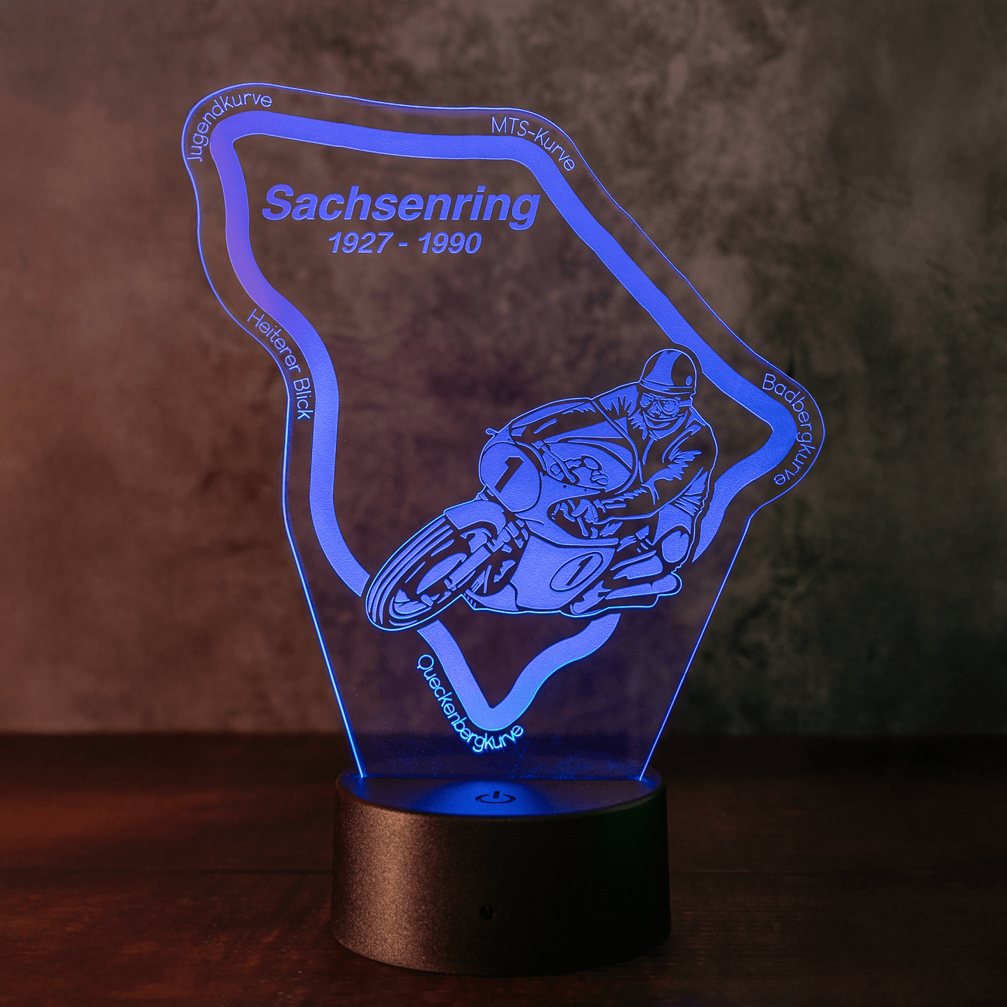 LED Lampe aus Acryl „Sachsenring“ - AM3D Shop