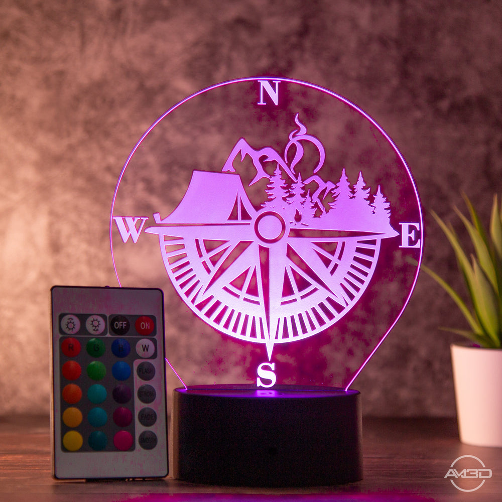 LED Tischlampe aus Acryl für Outdoor - Fans - AM3D Shopmit Kunststoffsockel