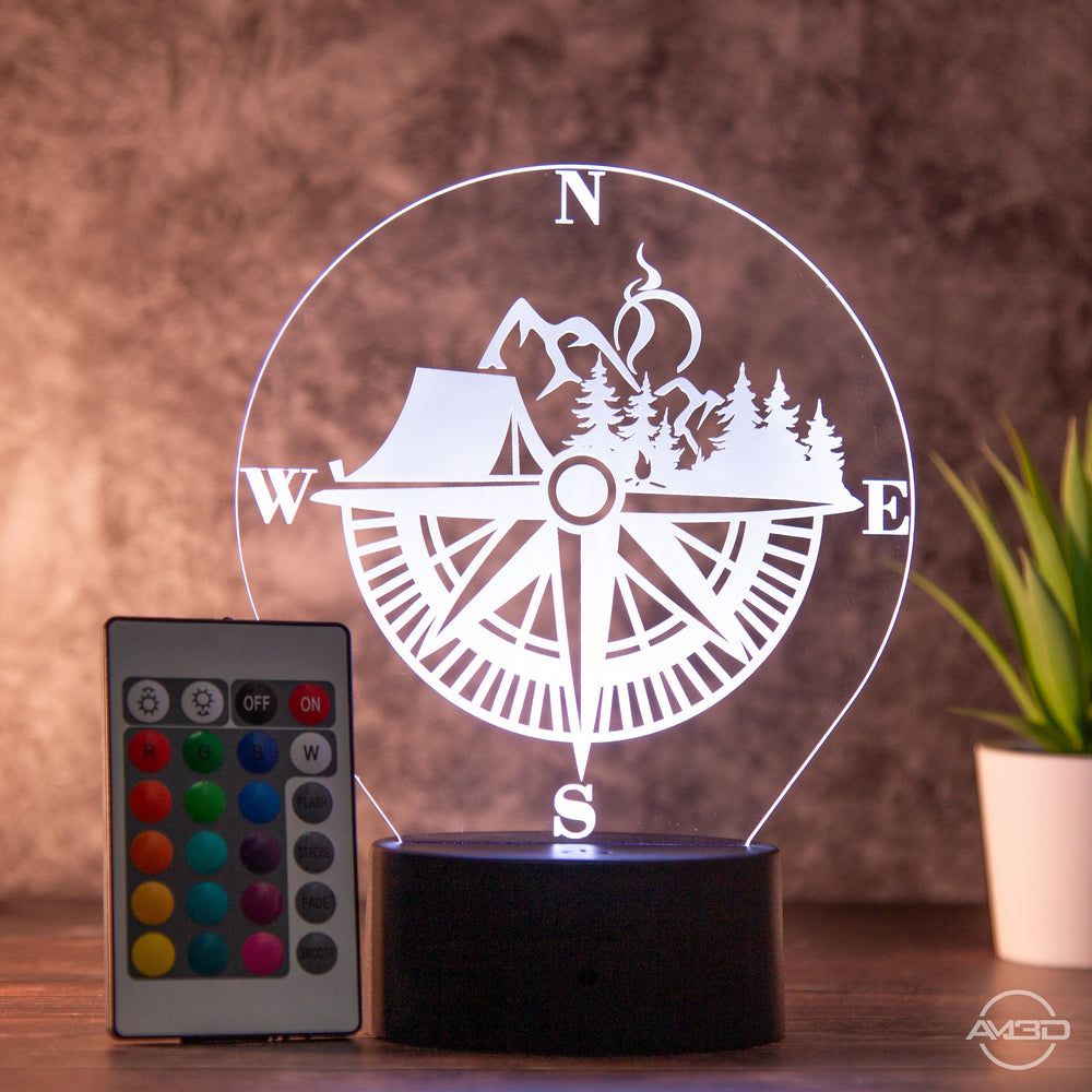 LED Tischlampe aus Acryl für Outdoor - Fans - AM3D Shopmit Kunststoffsockel