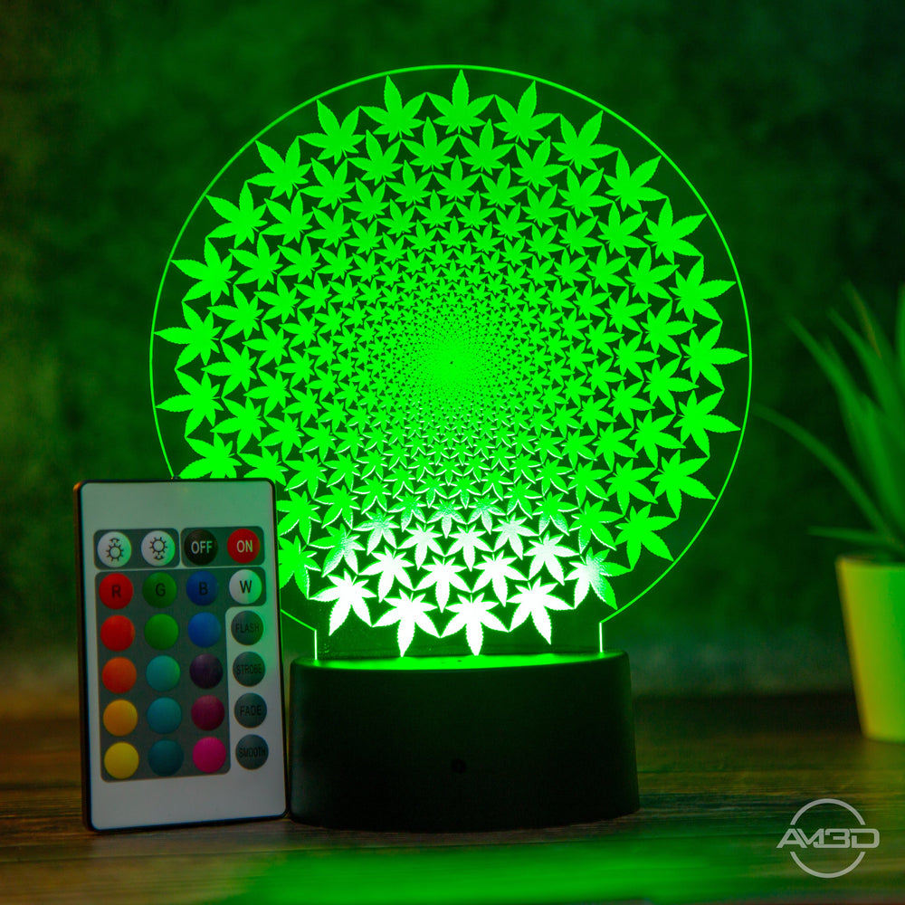LED Tischlampe "Weed" - AM3D Shopmit Kunststoffsockel