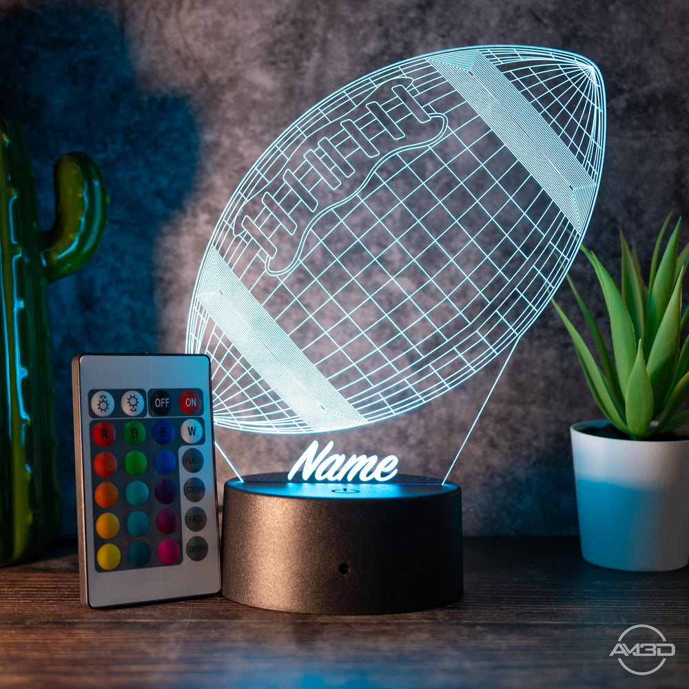 Personalisierbare 3D - LED - Lampe "Football" das perfekte Geschenk für Footballer und Fans! - AM3D Shop