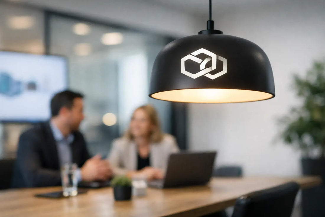 Lampe mit Firmenlogo richtig einsetzen
