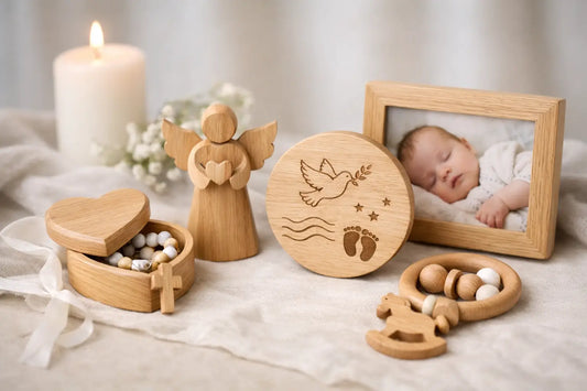Taufgeschenk mit Gravur aus Holz wählen