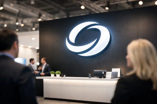 Beleuchtetes Logo für Messestand richtig planen