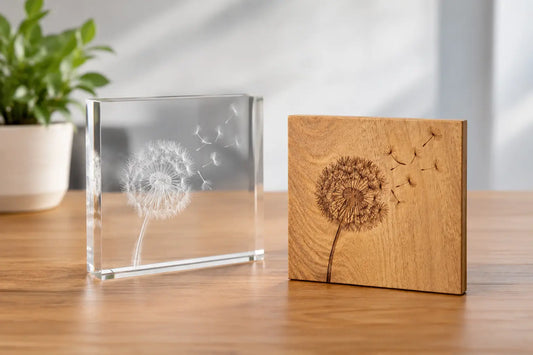 Acrylglas oder Holzgravur - was passt besser?