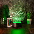 3D LED Lampe mit Logo – Personalisierte Acryl - Leuchte mit RGB Farbwechsel – Geschenk für Firmen, Männer, Büro & Geburtstag - AM3D Shop