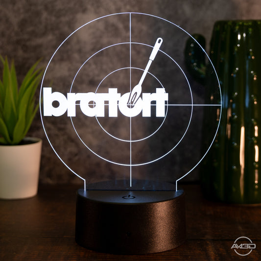 LED-Leuchte „bratort“ – Die humorvolle Grill-Lampe für Krimi-Fans