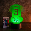 Personalisierte Fußballlampe mit Name & Wunschnummer