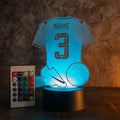 Personalisierte Fußballlampe mit Name & Wunschnummer