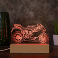 Personalisierte Motorrad Lampe aus Foto, LED Acryl Lampe, Geschenk für Männer, Geschenk für Motorradliebhaber, individuelles Bike Geschenk