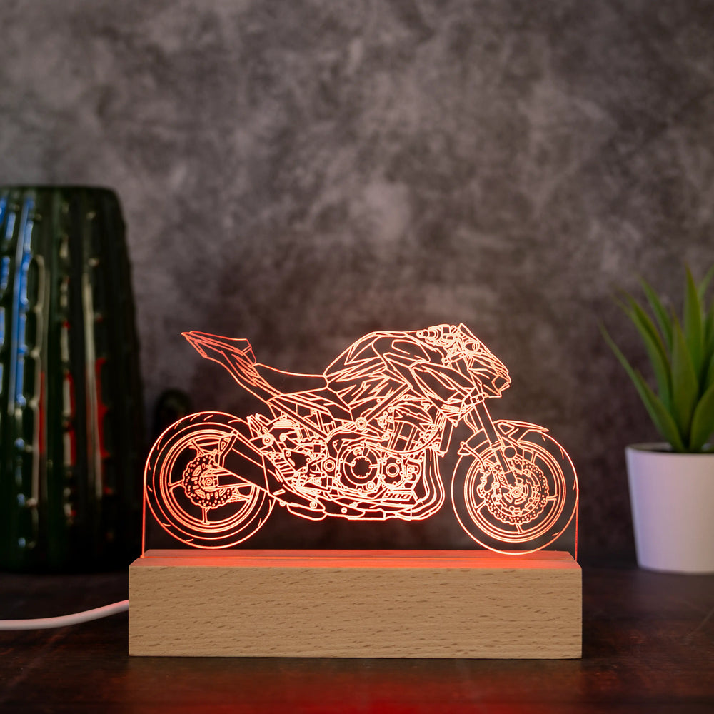 Personalisierte Motorrad Lampe aus Foto, LED Acryl Lampe, Geschenk für Männer, Geschenk für Motorradliebhaber, individuelles Bike Geschenk