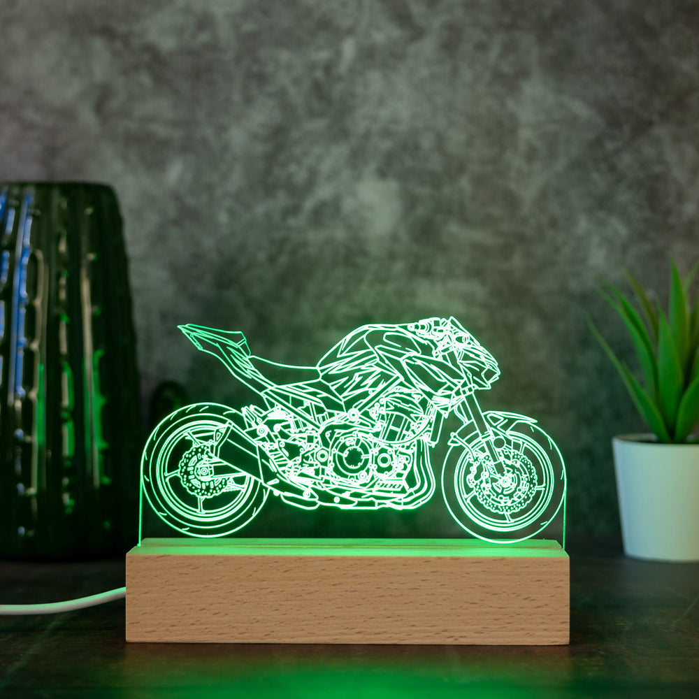 Personalisierte Motorrad Lampe aus Foto, LED Acryl Lampe, Geschenk für Männer, Geschenk für Motorradliebhaber, individuelles Bike Geschenk