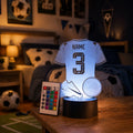 Personalisierte Fußballlampe mit Name & Wunschnummer