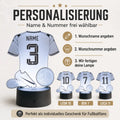 Personalisierte Fußballlampe mit Name & Wunschnummer