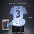 Personalisierte Fußballlampe mit Name & Wunschnummer