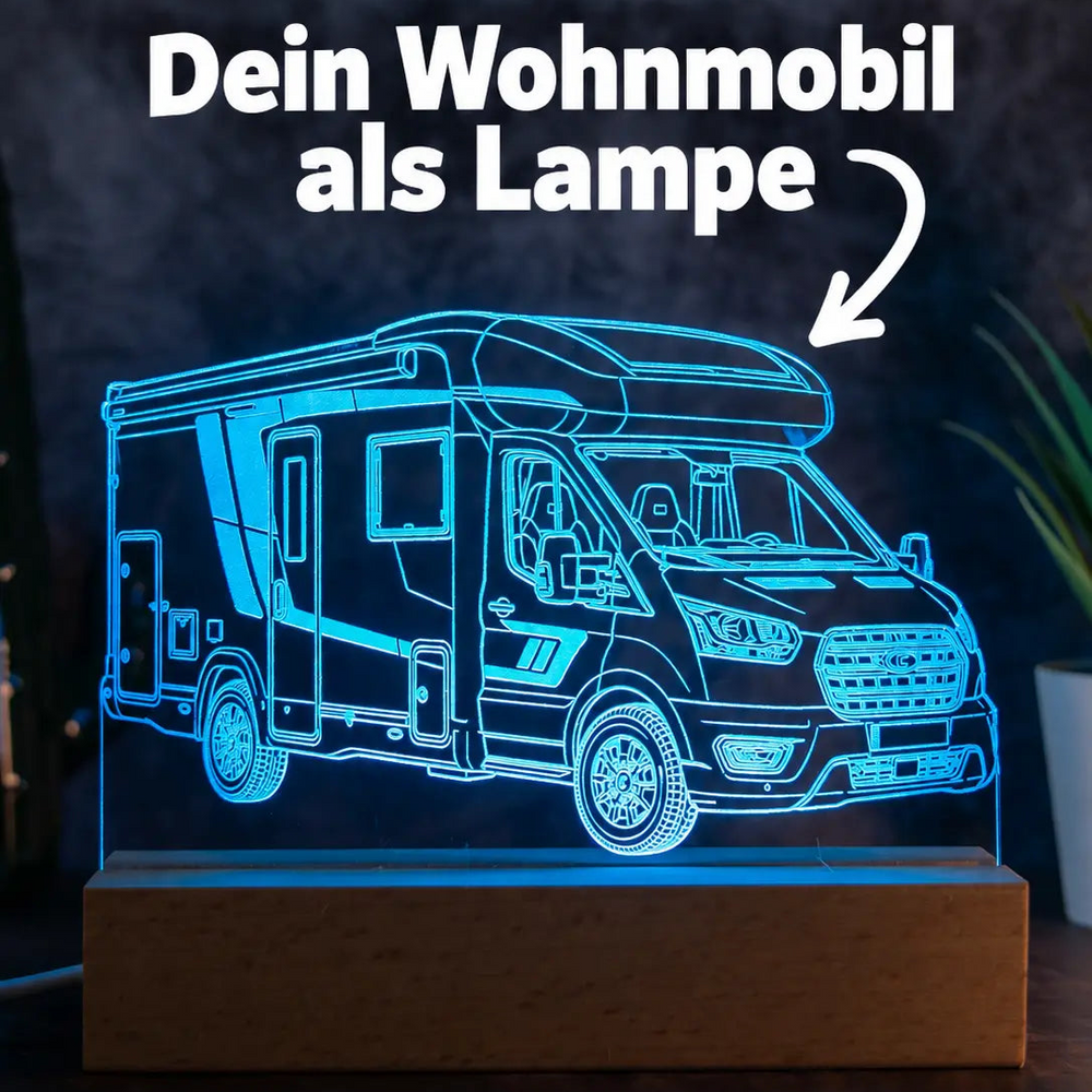 Personalisierte Wohnmobil LED Lampe nach Foto | AM3D