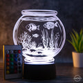 LED Aquarium Tischlampe - Pflegeleichte Deko Lampe für entspannende Atmosphäre - AM3D Shopmit Kunststoffsockel