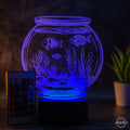 LED Aquarium Tischlampe - Pflegeleichte Deko Lampe für entspannende Atmosphäre - AM3D Shopmit Kunststoffsockel