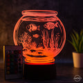 LED Aquarium Tischlampe - Pflegeleichte Deko Lampe für entspannende Atmosphäre - AM3D Shopmit Kunststoffsockel
