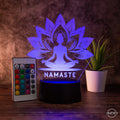 LED - Lampe aus Acryl "Namaste" - AM3D Shopmit Kunststoffsockel