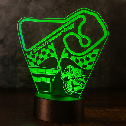 LED Lampe aus Acryl „Sachsenring“ - AM3D Shop