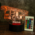LED - Lampe „Feuerwehr“ mit Name – Das Nachtlicht für mutige Nachwuchsretter - AM3D Shopmit Kunststoffsockel