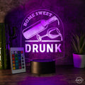 LED - Lampe "Home Sweet Drunk" - Humorvolles Highlight für Weinliebhaber - AM3D Shop