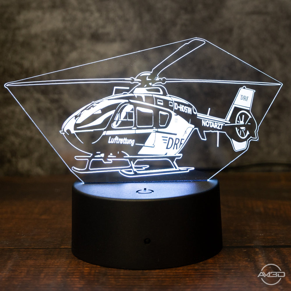 LED - Lampe „Luftrettung DRF“ – 3D - Nachtlicht für Helden der Lüfte - AM3D Shop