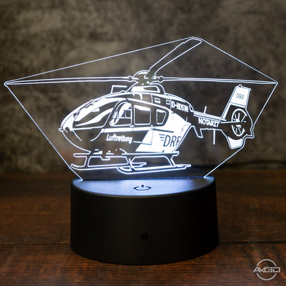 LED - Lampe „Luftrettung DRF“ – 3D - Nachtlicht für Helden der Lüfte - AM3D Shop