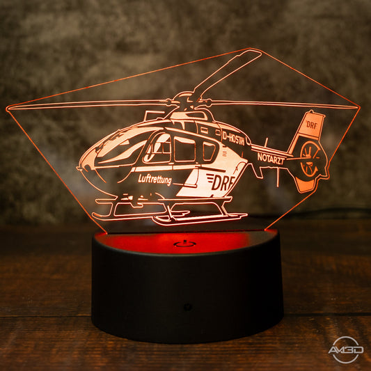 LED - Lampe „Luftrettung DRF“ – 3D - Nachtlicht für Helden der Lüfte - AM3D Shop