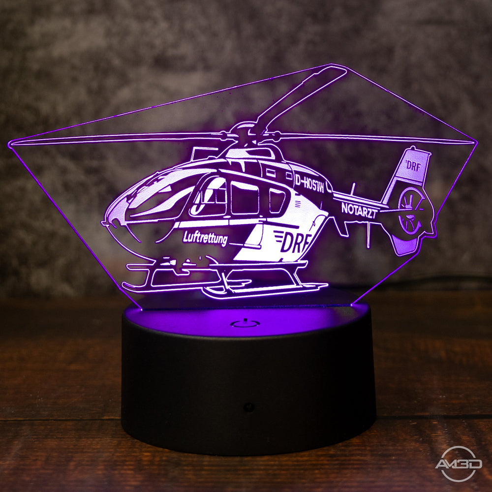 LED - Lampe „Luftrettung DRF“ – 3D - Nachtlicht für Helden der Lüfte - AM3D Shop