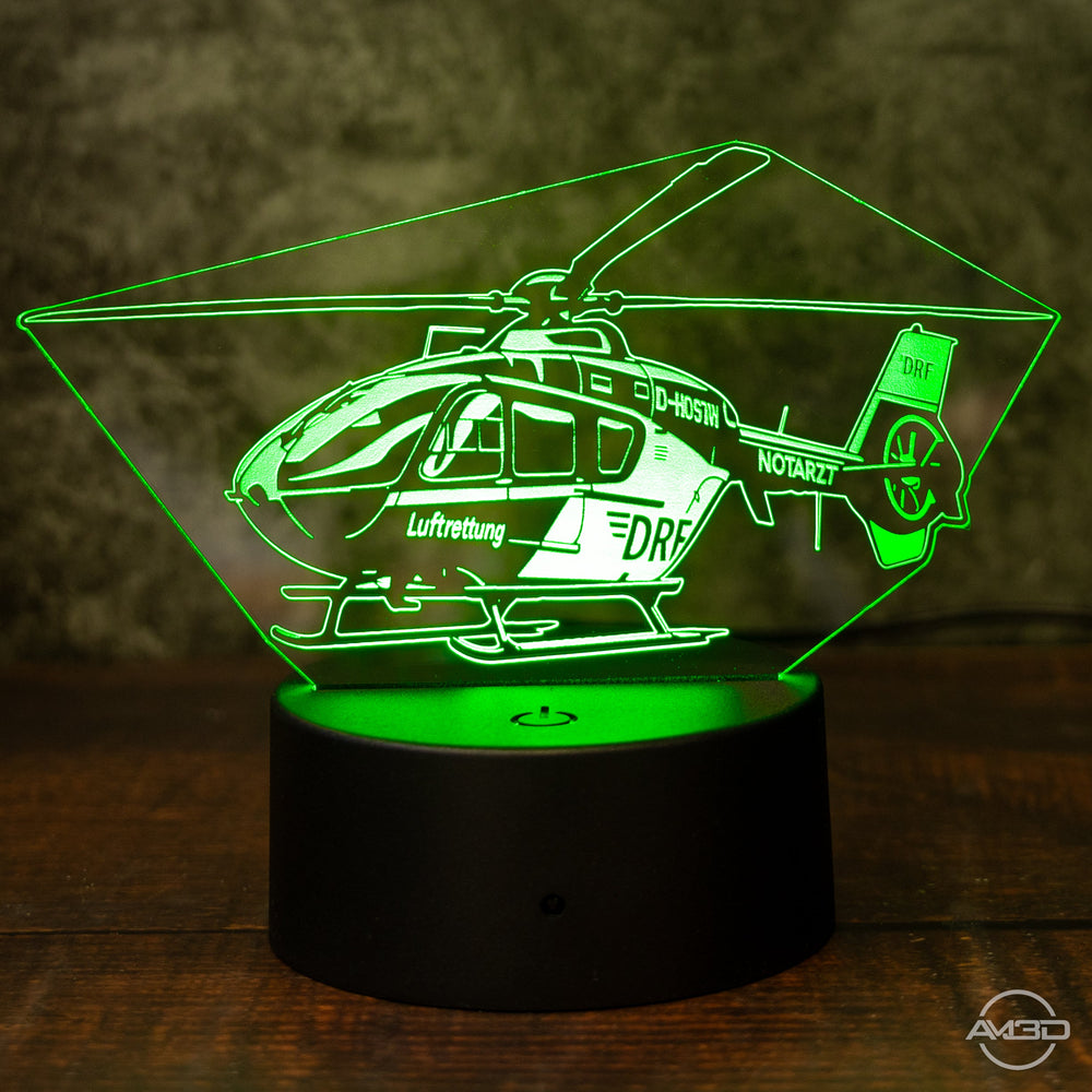 LED - Lampe „Luftrettung DRF“ – 3D - Nachtlicht für Helden der Lüfte - AM3D Shop
