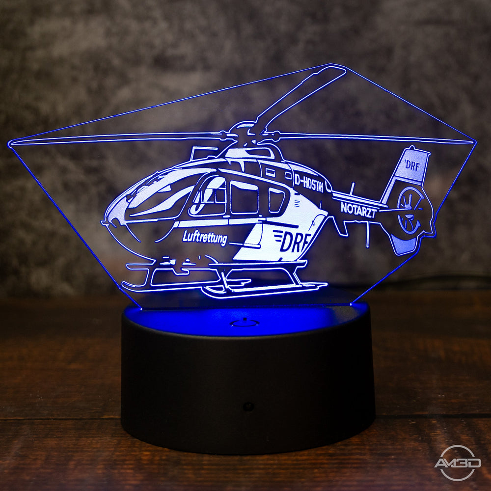LED - Lampe „Luftrettung DRF“ – 3D - Nachtlicht für Helden der Lüfte - AM3D Shop