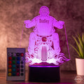 LED Tischlampe aus Acryl - Biker - Das perfekte Geschenk für Motorradfahrer - AM3D Shopmit Kunststoffsockel