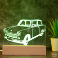 LED Tischlampe aus Acryl für Oldtimer - Fans - AM3D Shopmit Holzsockel 15cm