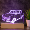 LED Tischlampe aus Acryl für Oldtimer - Fans - AM3D Shopmit Holzsockel 15cm