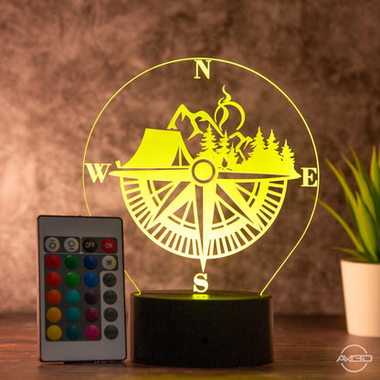 LED Tischlampe aus Acryl für Outdoor - Fans - AM3D Shopmit Kunststoffsockel