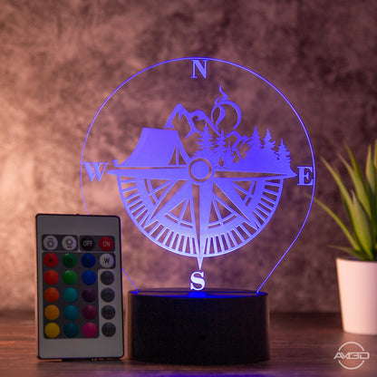 LED Tischlampe aus Acryl für Outdoor - Fans - AM3D Shopmit Kunststoffsockel