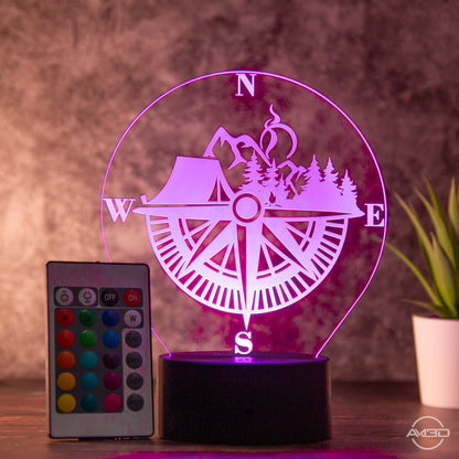 LED Tischlampe aus Acryl für Outdoor - Fans - AM3D Shopmit Kunststoffsockel
