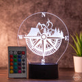 LED Tischlampe aus Acryl für Outdoor - Fans - AM3D Shopmit Kunststoffsockel