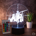 LED Tischlampe aus Acryl - Jäger - Das perfekte Geschenk für Jäger! - AM3D Shopmit Kunststoffsockel