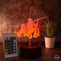 LED Tischlampe aus Acryl - Jäger - Das perfekte Geschenk für Jäger! - AM3D Shopmit Kunststoffsockel