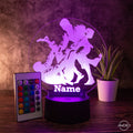 LED Tischlampe aus Acryl - Jiu Jitsu - Das perfekte Geschenk für Jiu Jitsu Kämpfer! - AM3D Shopmit Kunststoffsockel